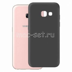 Чехол-накладка силиконовый для Samsung Galaxy A3 (2017) A320 "Mate" (черный)