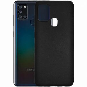 Чехол-накладка силиконовый для Samsung Galaxy A21s A217 (черный) MatteCover