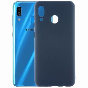 Чехол-накладка силиконовый для Samsung Galaxy A30 A305 (синий) MatteCover