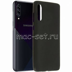 Чехол-накладка силиконовый для Samsung Galaxy A30s A307 (черный 1.2мм)