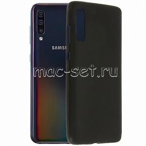 Чехол-накладка силиконовый для Samsung Galaxy A50 A505 (черный 1.2мм)