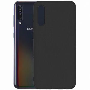 Чехол-накладка силиконовый для Samsung Galaxy A50 A505 (черный) MatteCover