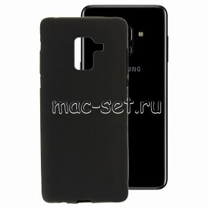 Чехол-накладка силиконовый для Samsung Galaxy A8+ (2018) A730 (черный 1.2мм)