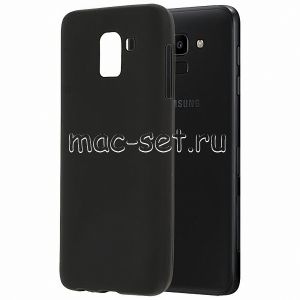 Чехол-накладка силиконовый для Samsung Galaxy J6 (2018) J600 (черный 1.2мм)