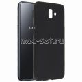 Чехол-накладка силиконовый для Samsung Galaxy J6+ J610 (черный 1.2мм)