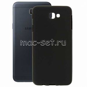 Чехол-накладка силиконовый для Samsung Galaxy J7 Prime G610 (черный 1.2мм)
