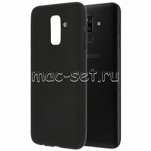 Чехол-накладка силиконовый для Samsung Galaxy J8 J810 (черный 1.2мм)