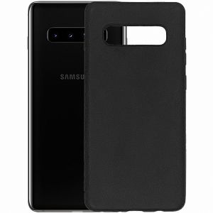 Чехол-накладка силиконовый для Samsung Galaxy S10+ G975 (черный) MatteCover