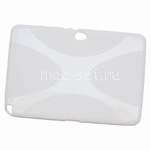 Чехол-накладка силиконовый для Samsung Galaxy Note 10.1 N8000 (белый)