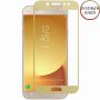 Защитное стекло для Samsung Galaxy J7 (2017) J730 [клеится на весь экран] 21D (золотое)