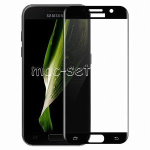 Защитное стекло 3D для Samsung Galaxy A7 (2017) A720 [изогнутое на весь экран] Aiwo (черное)