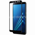 Защитное стекло 3D для Samsung Galaxy A8 (2018) A530 [изогнутое на весь экран] (черное)