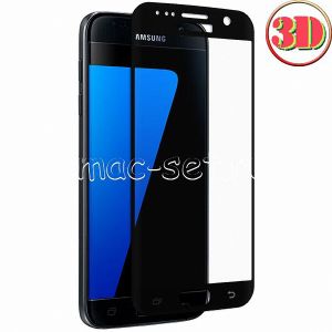 Защитное стекло 3D для Samsung Galaxy S7 G930 [изогнутое на весь экран] (черное)