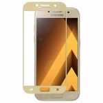 Защитное стекло для Samsung Galaxy A3 (2017) A320 [на весь экран] (золотитстое)