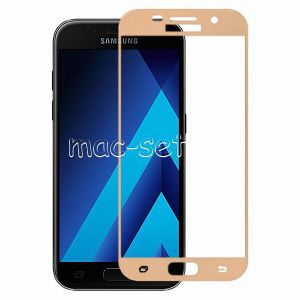 Защитное стекло для Samsung Galaxy A5 (2017) A520 [на весь экран] Aiwo (розовое)