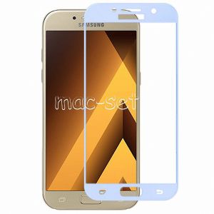 Защитное стекло для Samsung Galaxy A7 (2017) A720 [на весь экран] Aiwo (голубое)