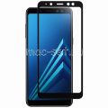 Защитное стекло для Samsung Galaxy A8 (2018) A530 [на весь экран] (черное)