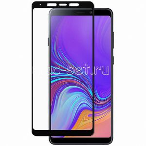 Защитное стекло для Samsung Galaxy A9 (2018) A920 [на весь экран] (черное)