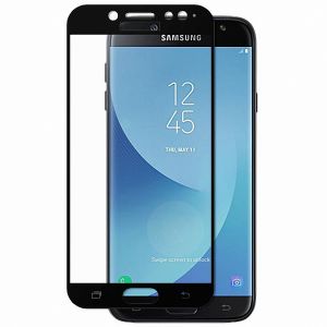 Защитное стекло для Samsung Galaxy J7 (2017) J730 [на весь экран] (черное)