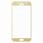 Защитное стекло для Samsung Galaxy J7 (2017) J730 [на весь экран] (золотистое)