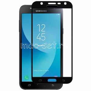 Защитное стекло для Samsung Galaxy J7 Neo J701 [на весь экран] (черное)