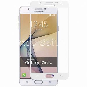 Защитное стекло для Samsung Galaxy J7 Prime G610 [на весь экран] (белое)
