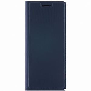 Чехол-книжка кожаный для Sony Xperia 5 (синий) Brosco