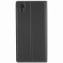 Кожаный чехол-книжка Brosco черного цвета на Сони Иксперия ХА1 Плюс