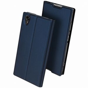 Чехол-книжка кожаный для Sony Xperia XA1 Plus / Dual (синий) Brosco
