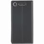 Sony Xperia XZ1 Dual черный кожаный чехол с подставкой и встроенной визитницей