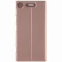 Brosco кожаный чехол-книжка розового цвета для Sony Xperia XZ1 Dual