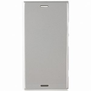 Чехол-книжка кожаный для Sony Xperia XZ1 / XZ1 Dual (серебристый) Brosco