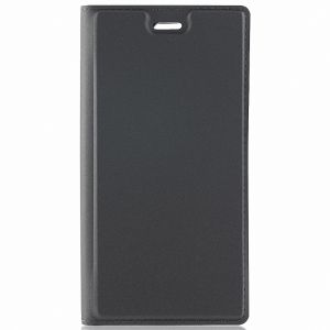 Чехол-книжка кожаный для Sony Xperia XZ1 Compact (черный) Brosco