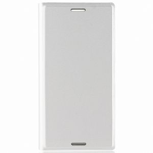 Чехол-книжка кожаный для Sony Xperia XZ1 Compact (серебристый) Brosco