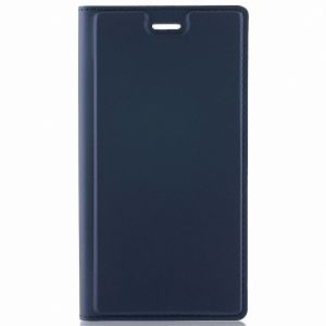 Чехол-книжка кожаный для Sony Xperia XZ1 Compact (синий) Brosco