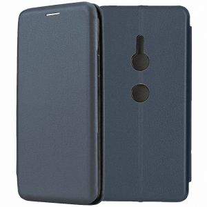 Чехол-книжка для Sony Xperia XZ2 / XZ2 Dual (темно-синий) Fashion Case