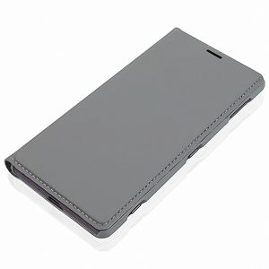 Чехол-книжка кожаный для Sony Xperia XZ2 / XZ2 Dual (серый) Brosco