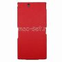 Чехол-книжка вертикальный флип для Sony Xperia Z Ultra (красный с белым)