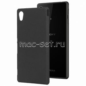 Чехол-накладка силиконовый для Sony Xperia M4 Aqua / M4 Aqua Dual (черный 1.2мм)
