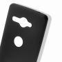 Черный силиконовый чехол Brosco с матовым soft-touch покрытием на Sony XZ2 Compact