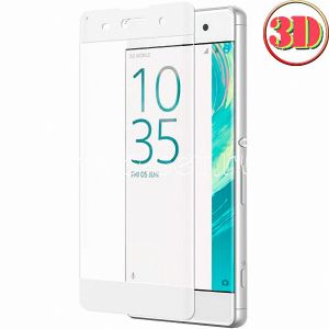 Защитное стекло 3D для Sony Xperia XA / XA Dual [изогнутое на весь экран] (белое)