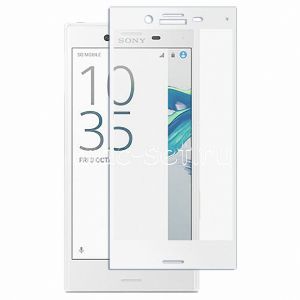 Защитное стекло для Sony Xperia X Compact [на весь экран] (белое)