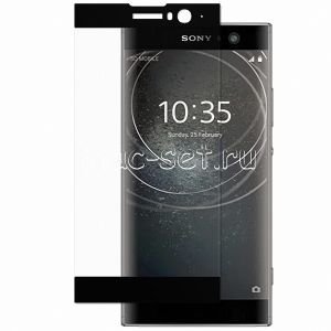 Защитное стекло для Sony Xperia XA2 / XA2 Dual [на весь экран] Aiwo (черное)