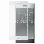 Защитное стекло для Sony Xperia XZ Premium / Dual [на весь экран] (белое)