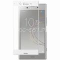 Защитное стекло для Sony Xperia XZ1 / XZ1 Dual [на весь экран] (белое)