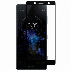 Защитное стекло для Sony Xperia XZ2 Compact [на весь экран] (черное)