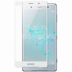 Защитное стекло для Sony Xperia XZ2 Premium [на весь экран] (белое)