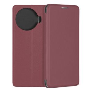 Чехол-книжка для TECNO Spark 20 Pro+ (темно-красный) Fashion Case