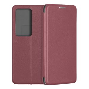 Чехол-книжка для Xiaomi Redmi 15 (темно-красный) Fashion Case