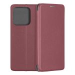 Чехол-книжка для Xiaomi Redmi Note 14 4G (темно-красный) Fashion Case